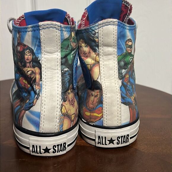 🔥🔥 Converse All Star High Top Men 7 / Women 9 Justice League DC Comics Shoes - Picture 8 of 12